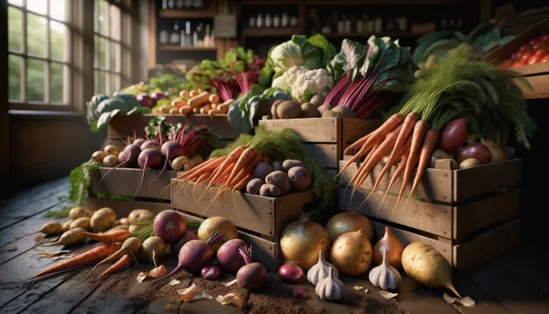 Wurzelgemüse unverpackt auf dem Markt